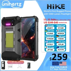 Смартфон Unihertz 8849 Hike Android 14, 200м фонарь, 23800мАч, 24Гб/512Гб, Helio G200, IP68/IP69K, 4G
