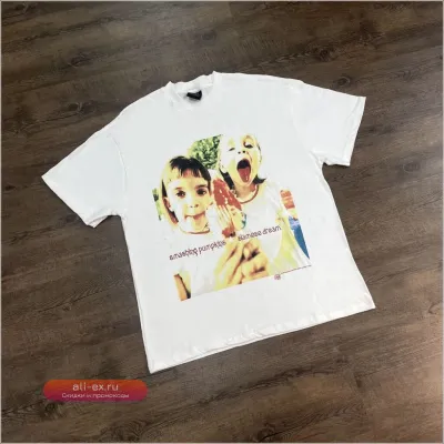 Футболка Yao Fashion Vintage Punk Rock Oversize с принтом унисекс