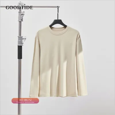 Футболки большого размера с длинным рукавом из модала для мужчин и женщин