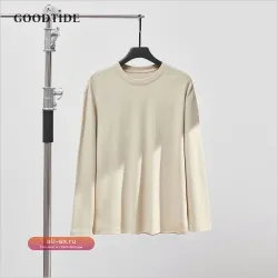 Футболки большого размера с длинным рукавом из модала для мужчин и женщин