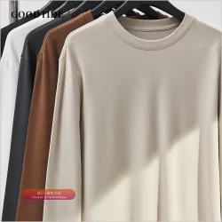 Футболки большого размера с длинным рукавом из модала для мужчин и женщин