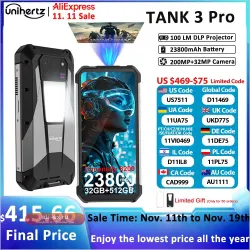 Unihertz Tank 3 Pro 8849: Смартфон-броневик с проектором, 5G, Android, 23800 мАч, 32/512 ГБ