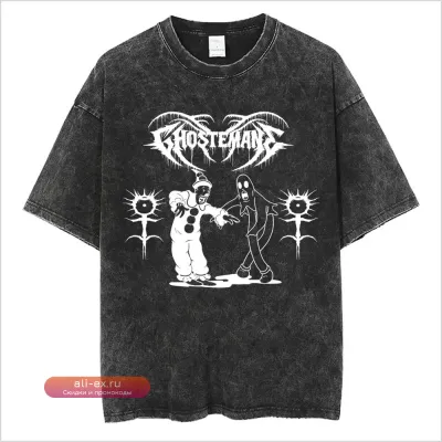 Футболка Washed Vintage Ghostemane Rapper Graphic Print