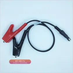 Кабель питания аккумулятора A00401 для GPS Topcon с зажимами типа "крокодил" и разъемом SAE 2-pin