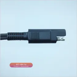 Кабель питания аккумулятора A00401 для GPS Topcon с зажимами типа "крокодил" и разъемом SAE 2-pin