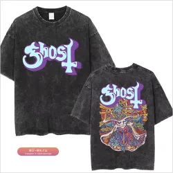 Футболка унисекс с принтом альбома Ghost Vintage "Seven Inches of Satanic Panic"