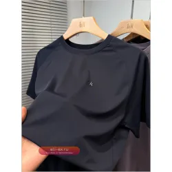 Футболка мужская Ice-Feel с круглым воротом и вышивкой, летняя, дышащая, короткий рукав