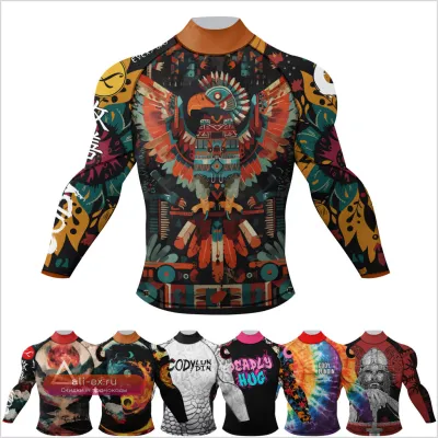 Компрессионная футболка с длинным рукавом Cody Lundin Mock Neck для фитнеса, борьбы и бокса