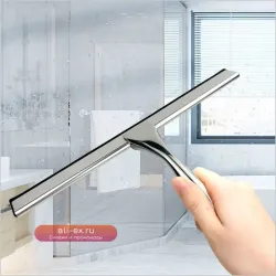 Насадка для чистки окон с силиконовым скребком и держателем