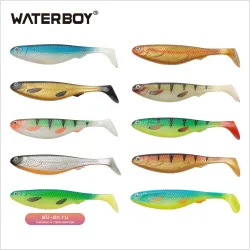 Смешанный набор силиконовых приманок Big Shads 10 шт. с хвостовиком T, 12.5-20 см