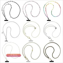 Ремешок-браслет для телефона Gold Silver Metal Chain