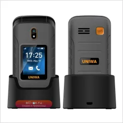 UNIWA V909T 4G VoLTE двухэкранный телефон с кнопкой SOS и русифицированной клавиатурой