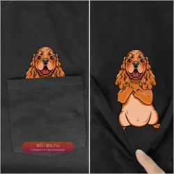 Футболка с принтом "Кокер-спаниель" CLOOCL