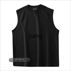 Мужская летняя футболка-майка LMM из воздушного хлопка для фитнеса и спорта