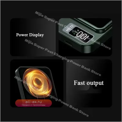 Xiaomi Power Bank 50000mAh магнитный беспроводной 22.5W для iPhone 15/16/17 Samsung