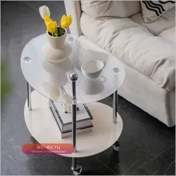 Аккуриантовый приставной столик-тележка Cloud Rack для гостиной