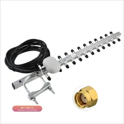 WiFi антенна-бустер Superbat 16dBi 2.4GHz Yagi RP-SMA Male с кабелем 5м для дальнего действия 802.11b/g/n