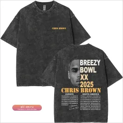 Футболка Washed Vintage Chris Brown XX Tour 2025