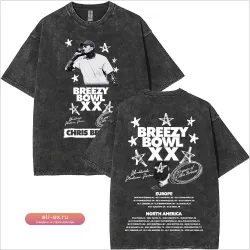 Футболка Washed Vintage Chris Brown XX Tour 2025