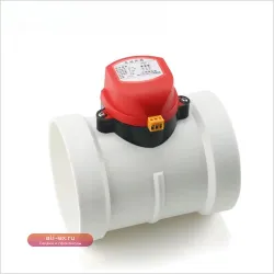 Электроприводной клапан обратный PVC 220V/24V/12V для воздуховодов 75-200мм