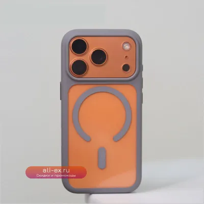 Прозрачный противоударный чехол для iPhone 17 Pro/17/17 Pro Max с защитой камеры и поддержкой MagSafe