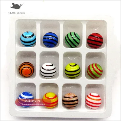 Новые стеклянные шарики-марблс 18 мм ручной работы для декора аквариума, вазы и детских игр