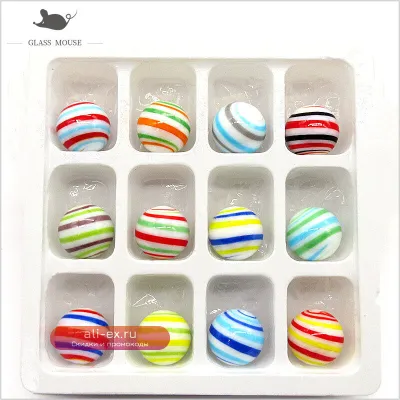 Новые стеклянные шарики-марблс 18 мм ручной работы для декора аквариума, вазы и детских игр