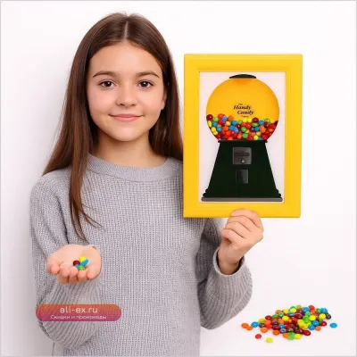 Креативная машинка для конфет с фоторамкой, влагостойкая, с удобной подвеской и вращением