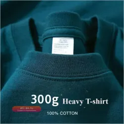 Летняя хлопковая футболка унисекс 300г, свободная, в корейском стиле