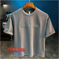 Мужская футболка с принтом "New High end Trendy" - люкс, тренд 2025, хлопок