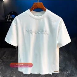 Мужская футболка с принтом "New High end Trendy" - люкс, тренд 2025, хлопок