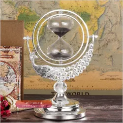 Песочные часы из цинкового сплава с гальваническим покрытием 30/60 минут: элегантное украшение для дома, офиса и отеля