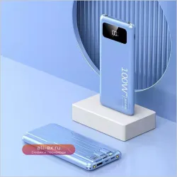 3C Certified 20000mAh Power Bank с Super Fast Charging и встроенным кабелем для Apple и Huawei