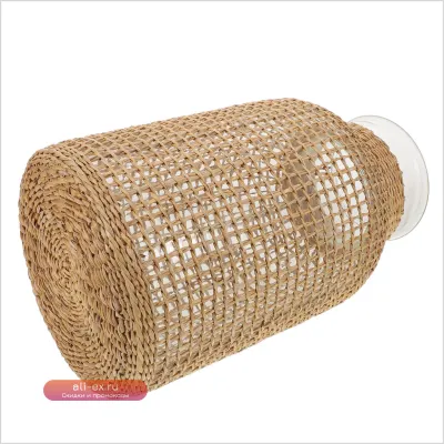 Ваза из плетеного стекла с сухоцветами в рустикальном стиле, декоративная ваза для стола, украшение для дома и офиса, держатель для цветочных композиций