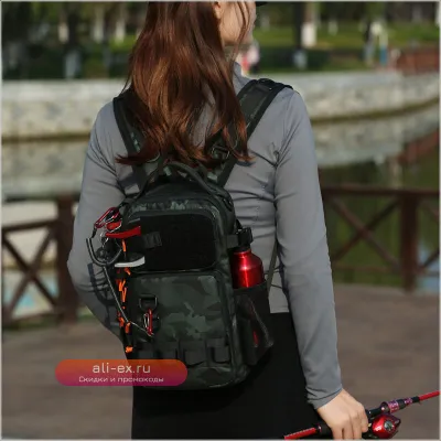 Многофункциональный рыболовный рюкзак с держателями для удочек, нагрудная сумка для туризма, кемпинга и скалолазания