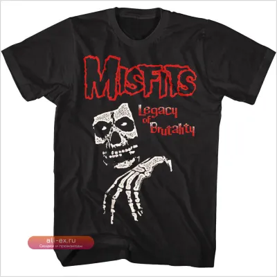 Футболка Misfits Legacy of Brutality мужская, мерч рок-группы Punk Rock
