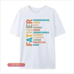 Футболка "Лучший папа навсегда" - дизайн для сублимации, цифровая загрузка PNG