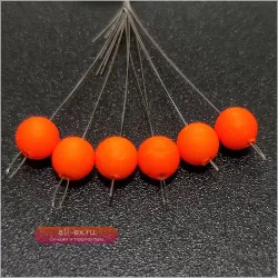 50 шт./лот рыболовный поплавок-шар оранжевый, размер 00#-5#, пенопластовый, 5-15 мм, для пресной воды, снасти для рыбалки, арт. 00085