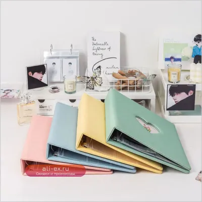 Альбом для фотокарточек K-pop "Macaron" в стиле K-pop с сердечком (PU кожа)