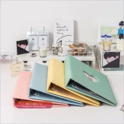 Альбом для фотокарточек K-pop "Macaron" в стиле K-pop с сердечком (PU кожа)