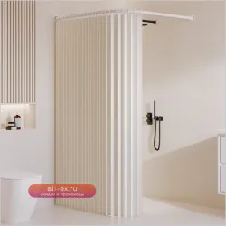 Водонепроницаемый набор штор для душа с защитой от плесени, без сверления, с дуговым складным разделителем