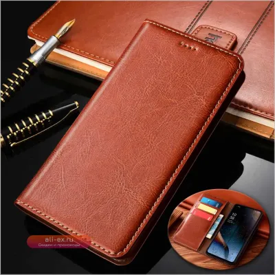 Чехол-книжка из натуральной кожи Crazy Horse для Ulefone Armor 19/19T/21/22/23/24/25/25T/26/27/27T Pro Ultra