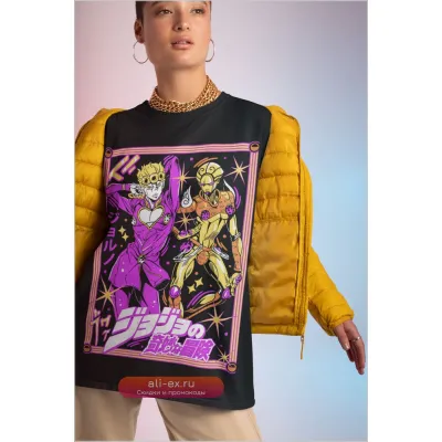 Футболка Jojo's Bizarre Adventure Giorno Josuke Kawaii Anime Shirt