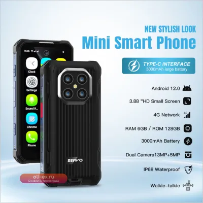 SERVO TANK500 Android 4G LTE защищенный мини-смартфон 6/128GB IP68
