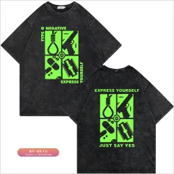 Футболка унисекс Type O Negative Washed Vintage Gothic Oversized