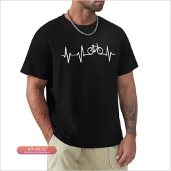 Футболка с принтом Bike Heart Pulse для мужчин