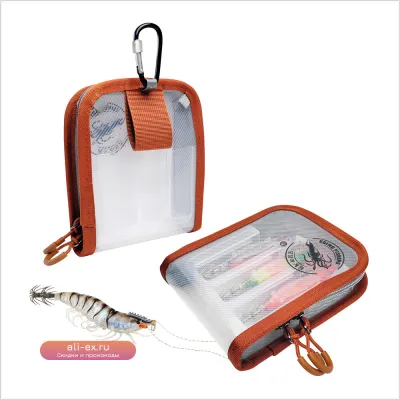 Сумка-кейс для мормышек для кальмара 2025, 6 отделений, водонепроницаемая, для рыболовных снастей