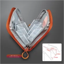 Сумка-кейс для мормышек для кальмара 2025, 6 отделений, водонепроницаемая, для рыболовных снастей