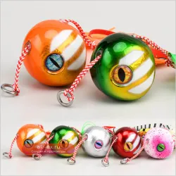 5 шт. светящихся джиг-приманок для рыбалки, 60-200 г, с резиновой юбкой и вспомогательным крючком