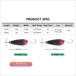 Набор металлических блёсен Jerry Aries для форели 3.5г 5г, УФ-цвета, вращающиеся приманки, блестящие шарики, щука, окунь, пресноводные микро-приманки для рыбалки